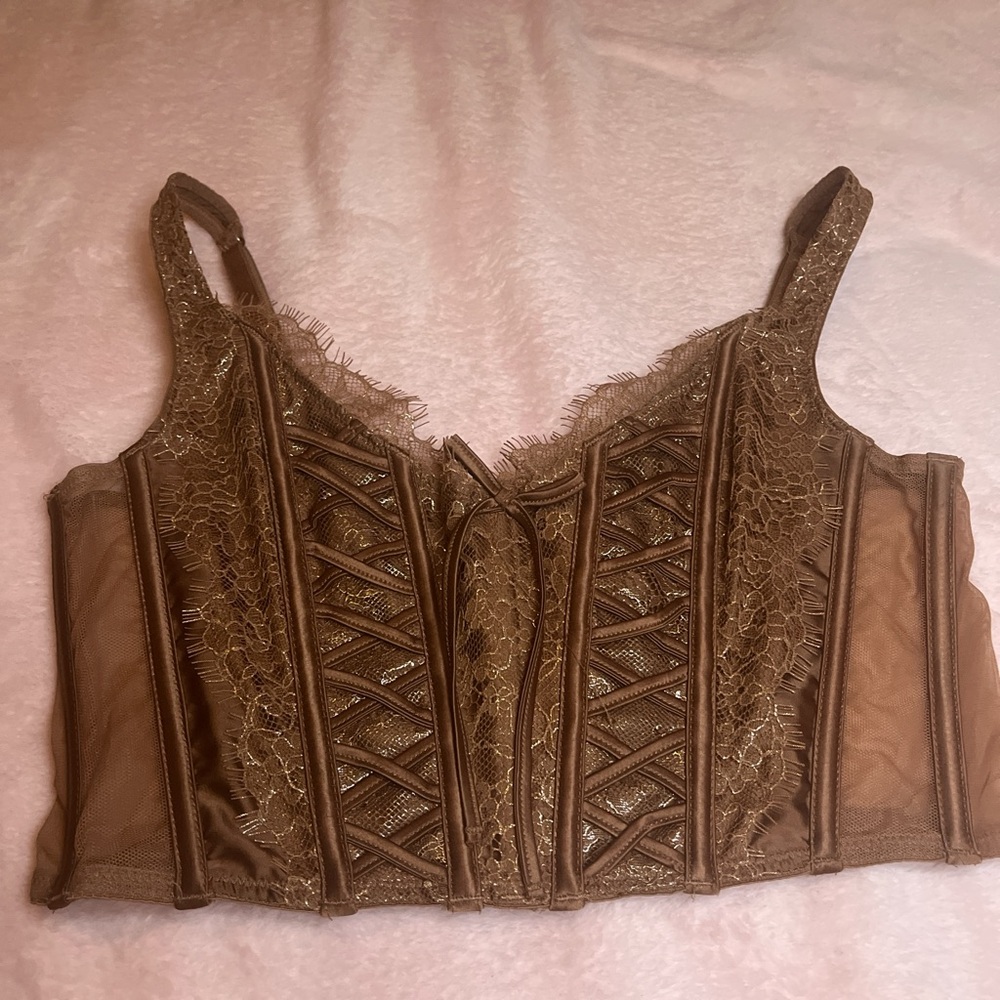 Victoria's Secret Gold Lace Corset